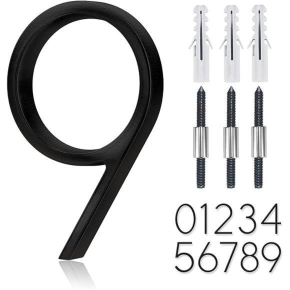 5"Stainless Steel Floating House Number,Metal Modern House Numbers,Mailbox Decor - Picture 1 of 6